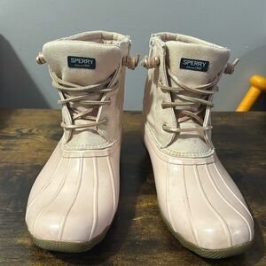 Pink Sperry Saltwater Boot